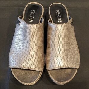 Reaction Kenneth Cole Wave Slide Perferation in gunmetal silver